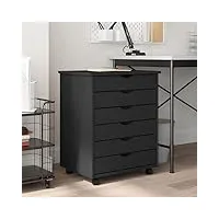 ikayaa caisson de bureau à roulettes avec tiroirs armoire roulante avec tiroirs support pour imprimante meuble rangement bureau-gris-53 x 39 x 65.5 cm
