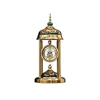horloge de cheminée pour la décoration intérieure, horloge de table de luxe légère décoration intérieure exquise horloge silencieuse de table cheminée européenne antique horloge décorative , pour cham