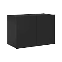 vidaxl meuble tv mural noir 60x30x41 cm