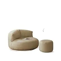 skinii lounge chairs， faux leather bean bag chair set with filling corner pouf salon footrest floor seat sofa frameless