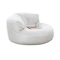 skinii lounge chairs， faux leather bean bag sofa cover filler beanbag chair pouf recliner footrest stool floor seat corner