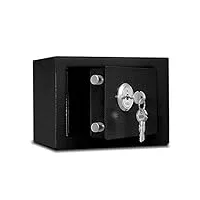 coffre-fort de sécurité coffre-fort pour armoire de maison avec clés boîte de dépôt antivol boîte de verrouillage - pour l'argent, l'argent liquide, les objets de valeur (couleur : noir) cadeau