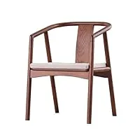 chaise longue chaise d'ordinateur rembourrée for la maison, chaise de salle à manger en bois massif, chaise de lecture de balcon, couleur bois, couleur noyer et noir chaise de chambre ( color : a , si