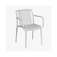 sklum chaise de jardin avec accoudoirs wendell gris