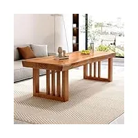 tables de salon, bureau d'appoint japonais, table de café en bois massif véritable avec rangement, pour la maison, le salon, le bureau,a,120 * 60 * 45cm