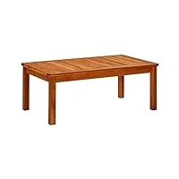 makastle table d'appoint pour jardin, petite table de balcon, table basse d'extérieur, résistante aux intempéries, facile à entretenir, 90x50x36 cm bois solide d'acacia