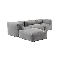 oviala canapé d'angle modulable 4 places gris