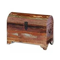 arkem coffre de rangement bois de récupération massif,boîte de rangement de jardin,coffre de stockage,boîte de stockage1176