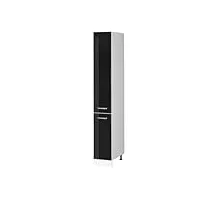 vicco armoire haute universelle r-line, noir haute brillance/blanc, 30 cm avec portes