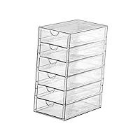 pretyzoom boîte de rangement de bureau transparente de type tiroir bacs de rangement en plastique avec tiroirs caisson de rangement boite rangement boite de rangement casier
