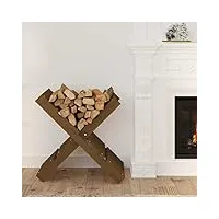 auuijkjf accessoires pour cheminée et poêle à bois bois de pin massif marron miel 47 x 39,5 x 48 cm