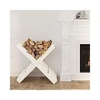 auuijkjf accessoires pour cheminée et poêle à bois blanc 47 x 39,5 x 48 cm pin massif maison & jardin