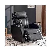 pugsdrly fauteuil de massage électrique, fauteuil relax, chaise longue d'inertie avec usb et haut-parleur bluetooth, fauteuil tv, fauteuil de jeu, avec tablette pivotante à 360° et support pour