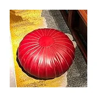 pouf ottoman en cuir de repose-pieds, pouf marocain en cuir de vachette véritable grand coussin de sol sac de haricots fait à la main décor de salon(color:b,size:70x70cm(28x28inch))