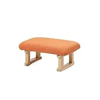 ottoman nordique, pouf rembourré, repose-pieds, chaise, tatami avec pieds en bois et housse amovible, d