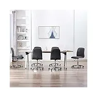 barash chaises à manger lot de 6 gris foncé tissu,chaises de salle À manger,chaise de cuisine,chaises de salle À manger moderne