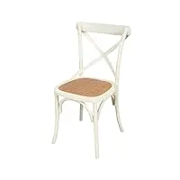 biscottini chaise cuisine thonet blanc l47xpr42,5xh86 - chaises de salon - chaise de salle à manger - chaise shabby - chaises de salle à manger - chaises de cuisine - chaises de salle à manger bois