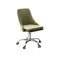 broand chaise pivotante confortable pour la maison, chaise de bureau de chambre à coucher rembourrée en éponge de velours, chaise de bureau ergonomique avec ascenseur