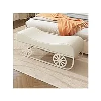 cykd-777 banc de lit banc rembourré moderne ottoman, banc de lit, banc d'entrée avec roulettes, for salon, chambre à coucher, beige repose-pieds rembourré (color : b, size : 120 * 40 * 48cm)