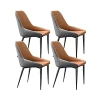 mahnfeid chaise de salle à manger design à dossier incurvé, ensemble de 4 chaises de cuisine, housse de chaise en tissu technologique, chaise d'appoint, chaise de maquillage