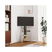 meuble tv, banc tv support de télévision table tv bas armoire basse meuble tv d'angle 3 niveaux pour 32-70 pouces noir et argenté