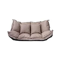 canapé paresseux réglable à 42 positions canapé-lit de sol 160 x 112 cm matelas de sol pour salon, chambre à coucher (couleur : gris)
