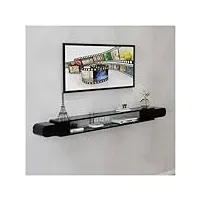 meuble tv console tv murale flottante moderne de 55/63/70,8 pouces avec étagère de rangement ouverte, support de stockage multimédia décoratif contemporain peu encombrant Étagère tv flottante (color