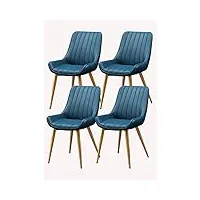 xmdeur chaise de salle à manger chaises de réception de bureau ensemble de chaises de salle à manger d'affaires ensemble de 4 chaises de salle à manger de cuisine ensemble de 4 pieds en métal couss