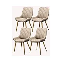 xmdeur chaise de salle à manger chaises de réception de bureau ensemble de chaises de salle à manger d'affaires ensemble de 4 chaises de salle à manger de cuisine ensemble de 4 pieds en métal couss
