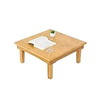 xqmart table basse carrée pliante en bois de style japonais bureau sur pied de style japonais plateau table d'étude pliable petit bureau table à manger table de méditation m ()