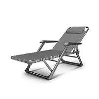 chaises longues et fauteuils de jardin chaise longue pliante réglable chaise longue de jardin inclinable pour la plage piscine patio extérieur jardin camping pieds en acier (couleur: noir, taille: av