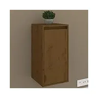 vopese armoire murale avec espace de rangement - meuble polyvalent - meuble de salon - armoire de cuisine - marron miel - 30 x 30 x 60 cm - bois de pin massif