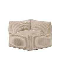 icon pouf tetra - beige - fauteuil - canapé modulaire - siège d'angle modulaire - pouf pour adulte avec rembourrage - meuble de salon