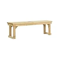 larryhot banc de jardin 140 cm en bois de pin imprégné, meubles et chaises de jardin, bancs de jardin, 44899