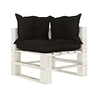 générique larryhot canapé d'angle palette de jardin avec coussins noir bois mobilier de jardin,sièges de jardin,canapés de jardin,noir