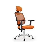 chaise de bureau confortable, chaise de bureau ergonomique, chaise de bureau réglable en hauteur, chaise d'ordinateur confortable, chaises de direction avec appui-tête, coussin de siège ferme (o