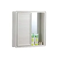 hhctebec armoire à miroir armoire à pharmacie espace de salle de bain casier en aluminium miroir à porte coulissante concea (couleur: bois, taille: 70 * 13 * 67 cm) (blanc 70 * 13 * 67 cm)