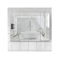 miroir salle de bain, armoire à pharmacie de salle de bain en aluminium de 36 pouces x 26 pouces, armoire à pharmacie à double porte avec miroir, étagères en verre réglables