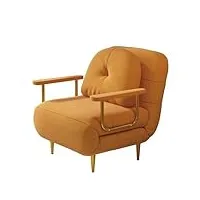 canapé-lit simple pliable et portable - meuble de salon - orange - 80 cm