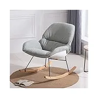 zywww fauteuil à bascule fauteuil à bascule avec accoudoirs et dossier coussin amovible fauteuil inclinable relaxant pour salon, patio et terrasse (vert)
