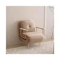 canapé-lit pliant 3 en 1 multifonction pliable et respirant, chaise convertible moderne pour salon, appartement, bureau, foncé (couleur : kaki clair, taille : 68 cm)