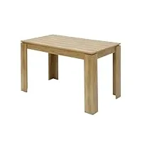 furnitable table à manger, table de cuisine en bois, style scandinave, table pour 4, 120x70x75cm, chêne
