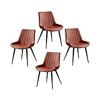sevenyxx cuisine salle À manger chaises chaises de bureau ensemble de 4 salon chambre balcon chaise cuir artificiel fer forgé tabouret jambes chaise de salle À manger
