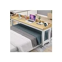 table de lit table de lit avec roulettes, table de lit amovible pour travailler/manger/jeu, table de lit de chambre à coucher, table de travail pour ordinateur portable (taille : 200 x 40 x 80 cm) (