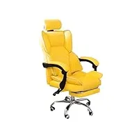 chaise de bureau, chaise de bureau ergonomique moderne à hauteur réglable, support dorsal ergonomique en cuir pu avec appui-tête et dossier réglables, expérience d'assise confortab