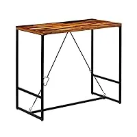 tekeet meubles home tools table de bar en bois recyclé massif 120 x 60 x 106 cm