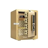 coffres-forts muraux coffre-fort électronique pour la maison avec coffre-fort de sécurité moyen tout en acier, tête de lit avec mot de passe (couleur : or, taille : 38 x 31 x 45 cm)