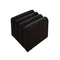 banc de canapé en tissu simple et confortable, petit banc, tabouret bas, tabouret en tissu pour salon, couloir/noir/43 x 45 x 38 cm