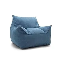 sswerweq poufs adultes gray blue lazy sofa super soft big bean bag chair for (color : blue)