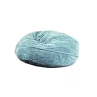 sswerweq poufs adultes bean bag sofa cover big comfy fluffy fur beanbag bed slipcover lazy sofa recliner pouf case floor seat couch dropshipping (color : blue)